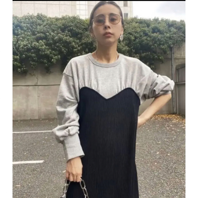 Ameri VINTAGE(アメリヴィンテージ)のAmeri vintage SWEAT KNIT DRESS レディースのワンピース(ロングワンピース/マキシワンピース)の商品写真