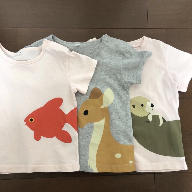 MUJI (無印良品)(ムジルシリョウヒン)の無印良品　Ｔシャツ　90 キッズ/ベビー/マタニティのキッズ服女の子用(90cm~)(Tシャツ/カットソー)の商品写真