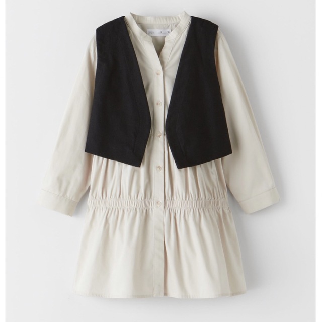 ZARA KIDS(ザラキッズ)のZARA kidsザラキッズティアードワンピース キッズ/ベビー/マタニティのキッズ服女の子用(90cm~)(ワンピース)の商品写真