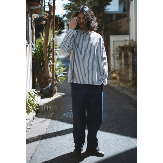 edit clothing ストライプルーズオープンシャツ メンズのトップス(シャツ)の商品写真