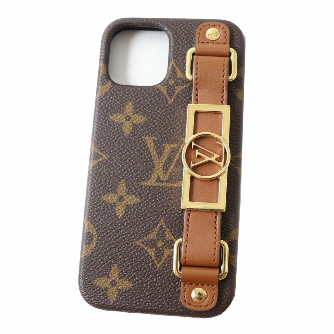 美品◎2021年 伊製 LV ルイヴィトン M69782 バンパードーフィーヌ iPhone12 iPhone12PRO iPhoneケース モノグラム ブラウン ゴールド金具　m10-st30310-253