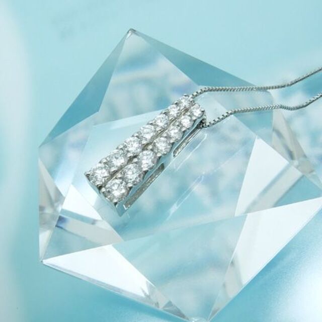 Pt☆天然ダイヤ・プチネック(新品)-