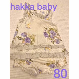 ハッカベビー(hakka baby)のハッカベビー　花柄ノースリーブ　セットアップ(シャツ/カットソー)