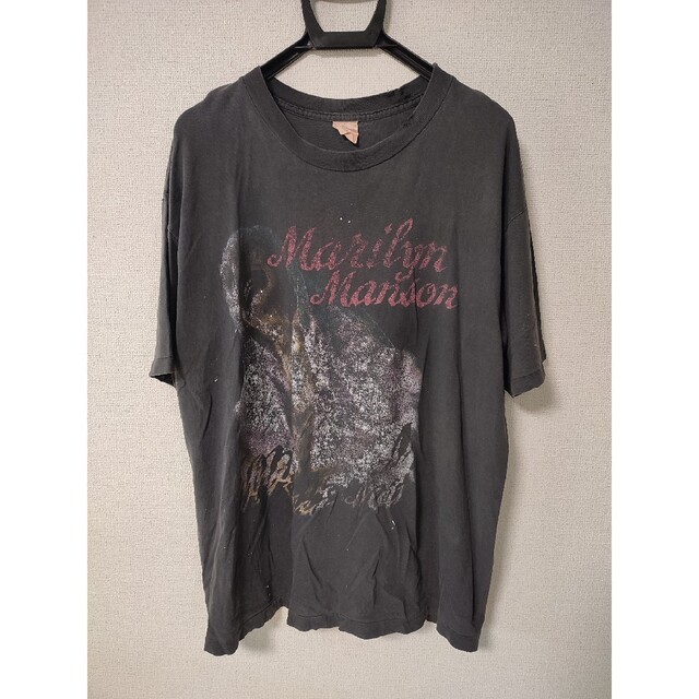 【値下げ不可】古着 90s Marilyn Manson ボロ ペンキ 雰囲気トップス