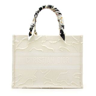 クリスチャンディオール(Christian Dior)の良品 ディオール ブックトート ミディアム M1296ZWAH 白迷彩 Dior(トートバッグ)