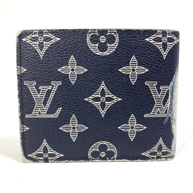 ルイヴィトン LOUIS VUITTON ポルトフォイユマルコNM M66467 モノグラムサバンナ 象/エレファント 2つ折り財布 モノグラムサバンナキャンバス ネイビー