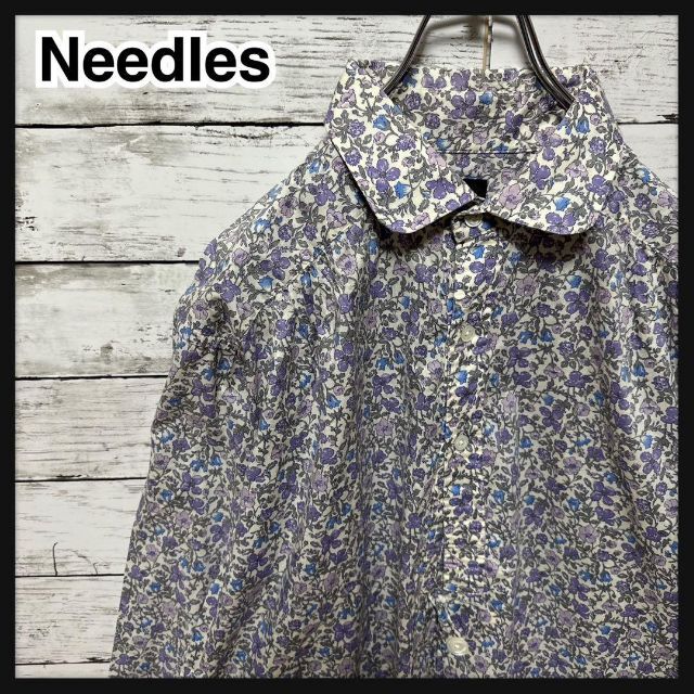 【希少】美品　NEEDLES ニードルス　総柄　フラワー　花柄　長袖シャツ　S