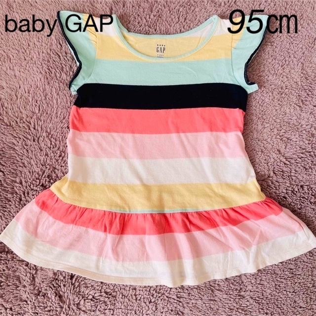 babyGAP(ベビーギャップ)の《95㎝》baby GAP ボーダー　Tシャツ　トップス キッズ/ベビー/マタニティのキッズ服男の子用(90cm~)(Tシャツ/カットソー)の商品写真