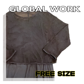 グローバルワーク(GLOBAL WORK)のGLOBAL WORK ブラック ロングワンピース セットアップ(ロングワンピース/マキシワンピース)