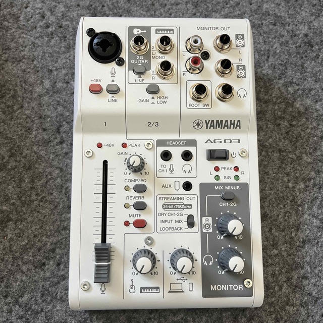 ヤマハ(ヤマハ)のYAMYHA AG03mk2 W オーディオインターフェース 楽器のDTM/DAW(オーディオインターフェイス)の商品写真