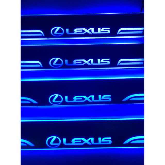 レクサス LEXUS  GS  7色流れるLEDスカッフプレート【252】