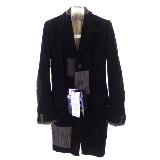 ジュンヤワタナベマン 13AW パッチワーク コーデュロイコート 縮絨 XS