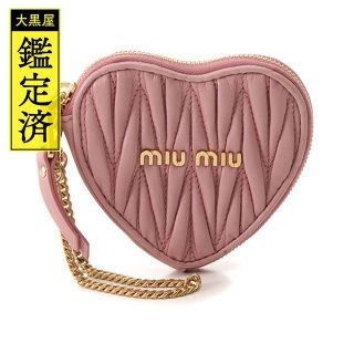 ミュウミュウ(MIU MIU)のミュウミュウ　マテラッセ　ハート型　チェーン付き　コインケース　【433】(財布)