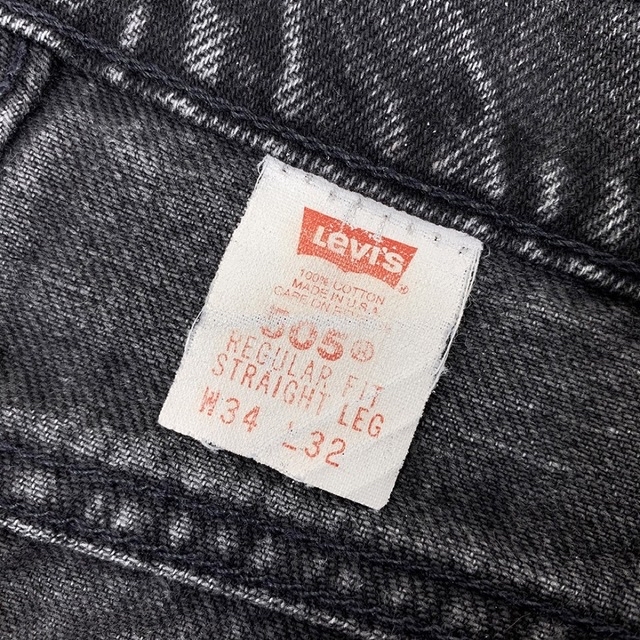 Levi's - 【激レア】リーバイス USA製 90s 505 後染め ブラック 黒