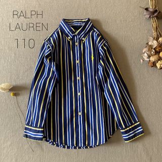 ラルフローレン(Ralph Lauren)のラルフ ローレン｜マルチボーダー柄 品性ある ボタンダウンシャツ110(ブラウス)