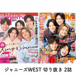 ジャニーズウエスト(ジャニーズWEST)のジャニーズWEST 月刊TVガイド・TVnavi 切り抜き(音楽/芸能)