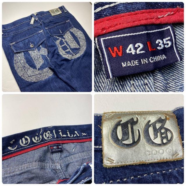 COOGI - クージーデニムジーンズ刺繍ストリートw42極太b系 COOGI - クージーデニムジーンズ刺繍ストリートw42極太b系