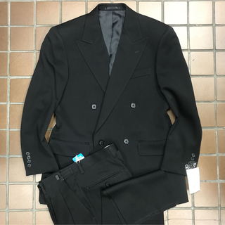 最安値　激安　ダブルスーツ　セットアップ　礼服　BB4  XLブラック　黒(セットアップ)