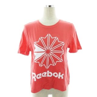 リーボック(Reebok)のリーボック CLASSIC Tシャツ カットソー 半袖 プリント L オレンジ(Tシャツ(半袖/袖なし))