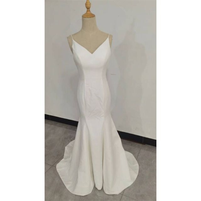 ウェディングドレス ホワイト 人気上昇！キャミソール ショール パール 結婚式