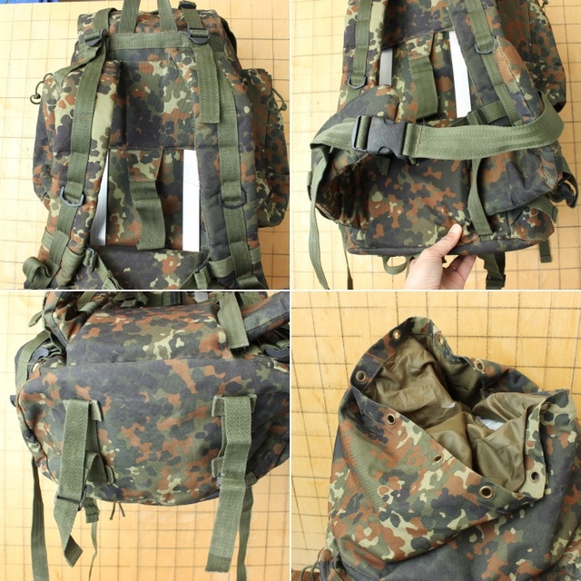 MilTecドイツ軍フレクターカモ大容量リュックサックバックパッ迷彩 ss117