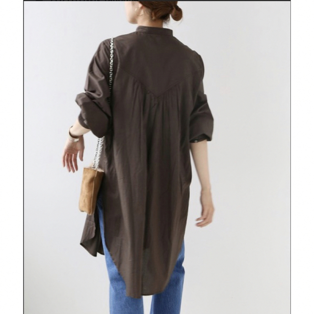 ne Quittez pas - 美品♪ヌキテパ FINE LAWN PINTUCK ロングシャツ