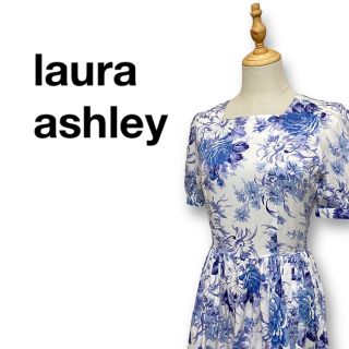 ローラアシュレイ(LAURA ASHLEY)のlaura ashley ローラアシュレイ ロングワンピース 総柄 花柄 綿(ロングワンピース/マキシワンピース)