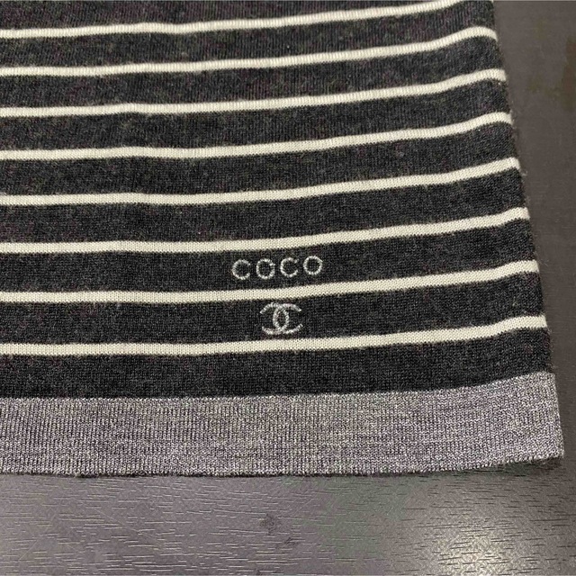 送料無料 極美品 CHANEL シャネル 09C タンクトップ ボーダー 38