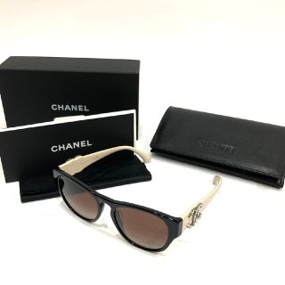 シャネル(CHANEL)のCHANEL サングラス 5455QA ブラックベージュ×ブラウン　中古(サングラス/メガネ)