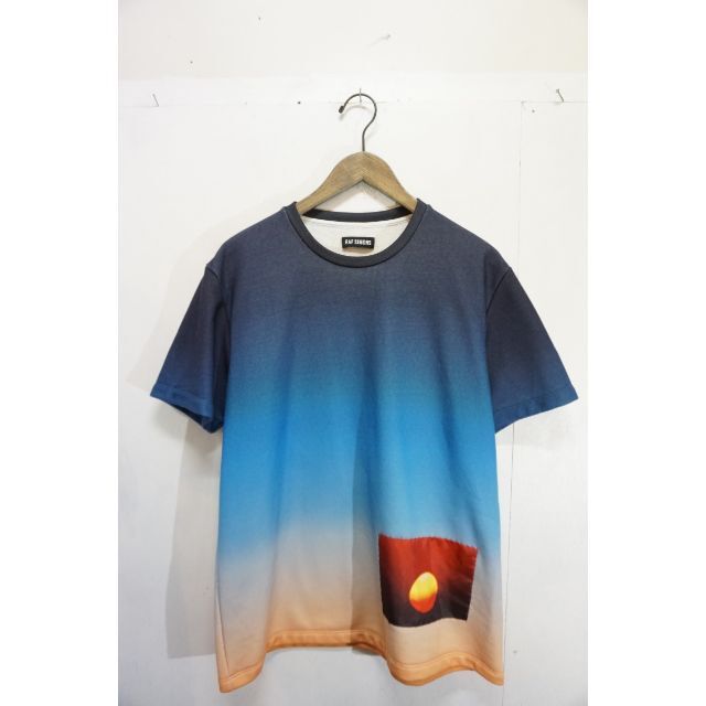 希少13SS RAF SIMONS サンセットスウェットTシャツ212N▲