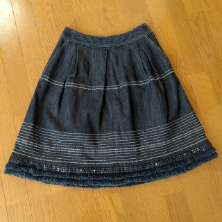 【美品】トゥービーシック　スパコール刺繍　コットンツイードワンピース40黒