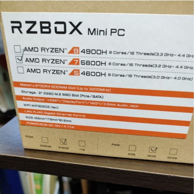 新品未使用】CHUWI RZBOX Ryzen 7 5800H 16G | comonuevo.com.co