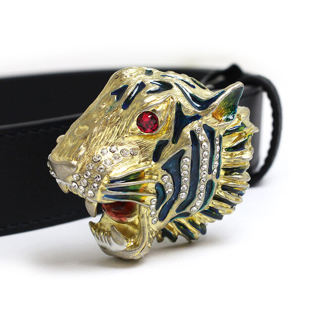 Gucci - グッチ ラジャ タイガーヘッド トラ 虎 ラインストーン ベルト