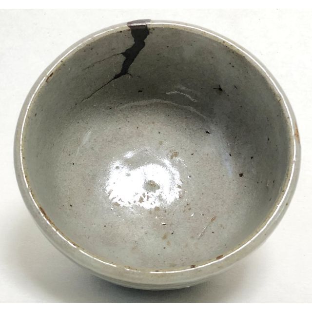 木原茶碗 古唐津系木原窯 陶胎染付 寛永~元禄 銀継ぎ修復 木原茶碗 古唐津系木原窯 陶胎染付 寛永~元禄 銀継ぎ修復