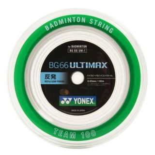 ヨネックス(YONEX)のヨネックス　ガット　バドミントン用 BG66UM メタリックホワイト 100m(バドミントン)