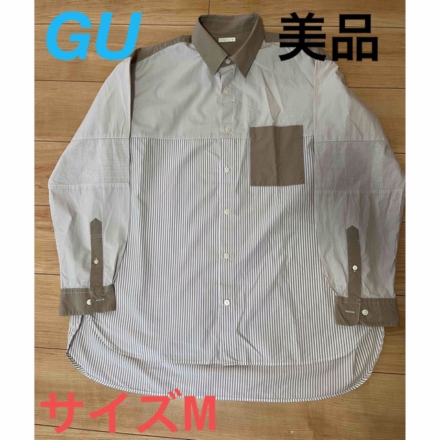 GU(ジーユー)のGU ユニセックス　長袖シャツ　M 美品(洗濯のみ) メンズのトップス(シャツ)の商品写真