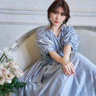 ハーリップトゥ(Her lip to)のherlipto airy volume sleeve dress(ロングワンピース/マキシワンピース)