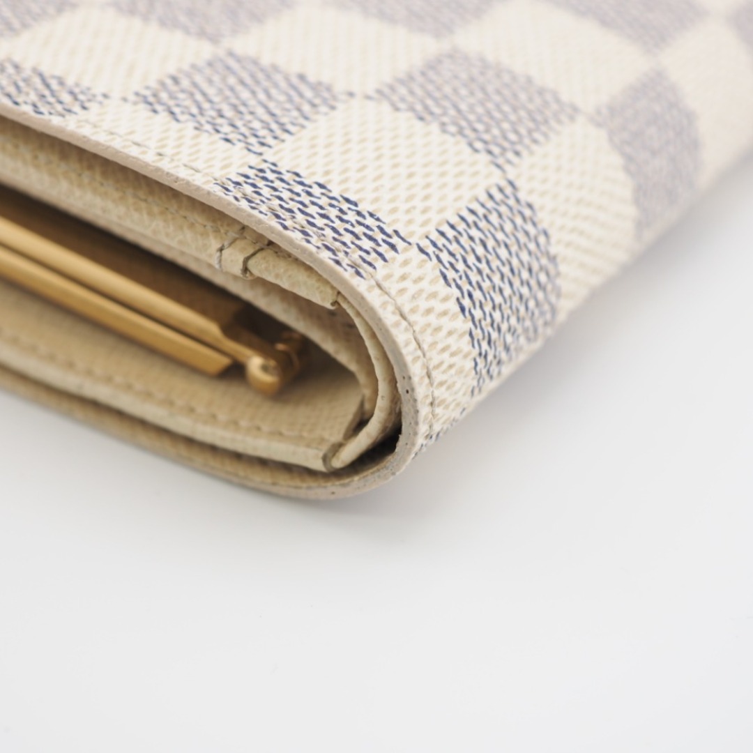 ルイヴィトン LOUIS VUITTON 二つ折り財布 ダミエ・アズール ガマ口