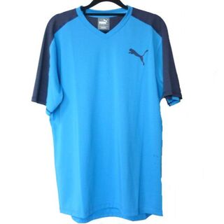 プーマ(PUMA)の新品未使用◆(XL)プーマ PUMA 青VネックロゴPRWクール素材Tシャツ(Tシャツ/カットソー(半袖/袖なし))