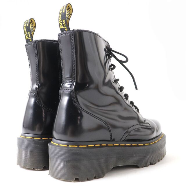 Dr.Martens(ドクターマーチン)の美品△Dr.Martens ドクターマーチン JADON ジェイドン 1460 8EYE BOOT 8ホール 厚底 レザーブーツ サイドZIP付き ブラック レディース UK5　e04-st30313-48 レディースの靴/シューズ(ブーツ)の商品写真