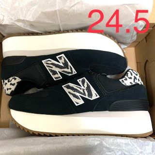 25 cm New Balance レディース 厚底 WL574Z ホワイト