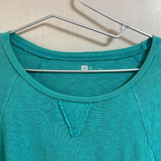 GAP(ギャップ)の6a135 Gap ギャップ　メンズ　青緑シャツ　綿100% ヴィンテージシャツ レディースのトップス(ニット/セーター)の商品写真