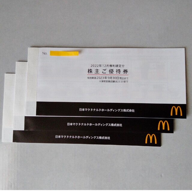 秋田市 マクドナルド株主優待券 6枚綴×3冊セット ② チケット