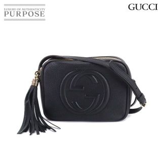 グッチ(Gucci)の未使用 展示品 グッチ GUCCI ソーホー ディスコ ショルダー バッグ レザー ブラック 308364 ゴールド 金具 VLP 90187391(ショルダーバッグ)