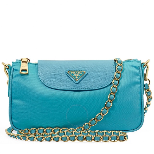 PRADA プラダ BT0779 チェーンストラップ ターコイズブルー | www