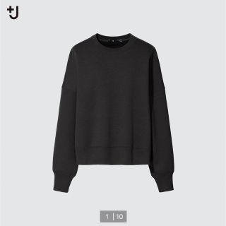 ユニクロ(UNIQLO)の【新品未使用タグ付き】ドライクロップドスウェットシャツ+J プラスジェイ(トレーナー/スウェット)