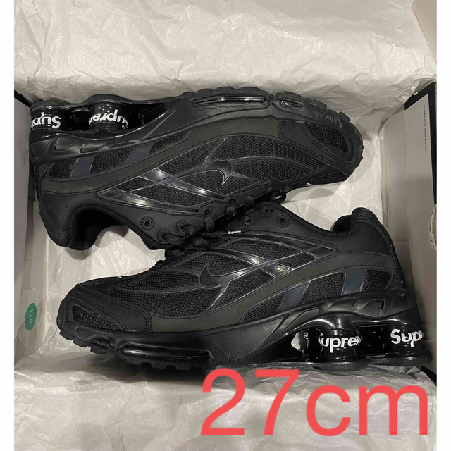 27cm Supreme × Nike Shox Ride 2 Black 新品