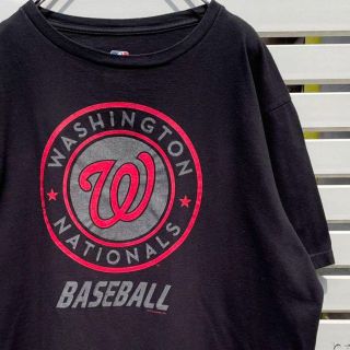 メジャーリーグベースボール(MLB)のMLB公式 ワシントン ナショナルズ デカロゴ 古着 Tシャツ(Tシャツ/カットソー(半袖/袖なし))