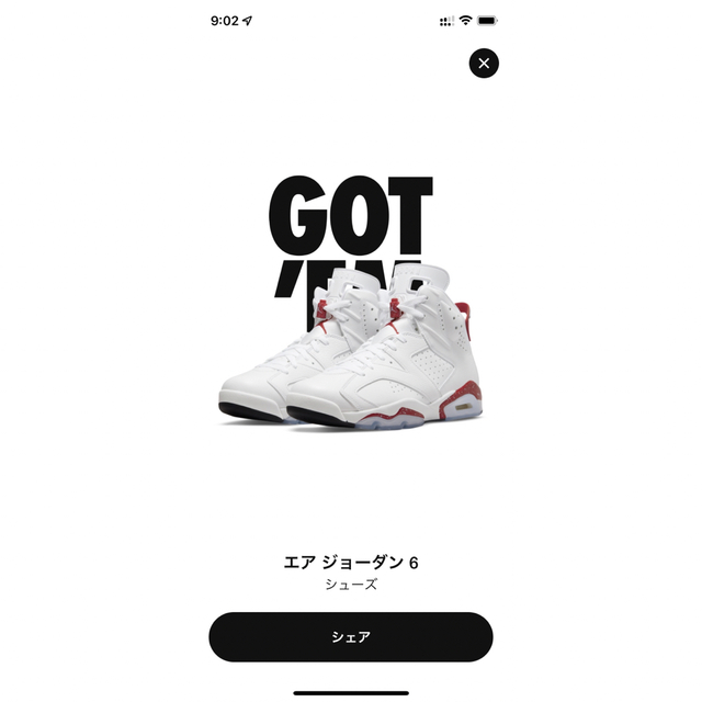 NIKE(ナイキ)のAir Jordan 6 White and University Red新品 メンズの靴/シューズ(スニーカー)の商品写真