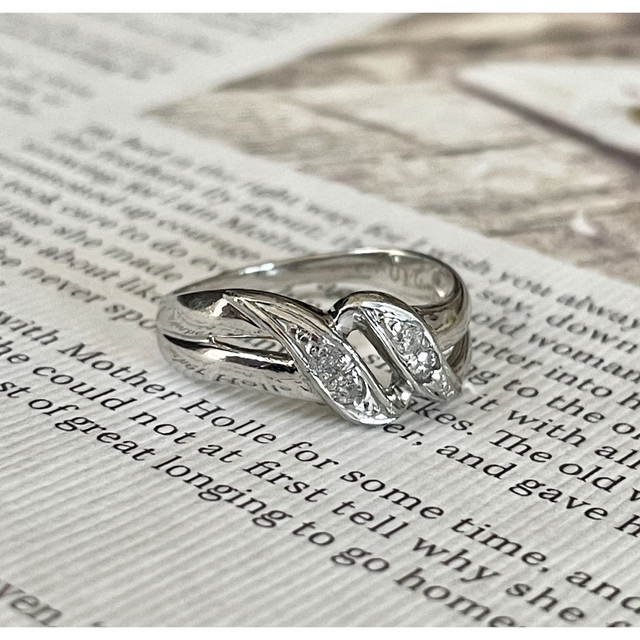 Pt900*0.1ct*3.29g*11号*ダイヤモンドデザインリング | www.jarussi.com.br